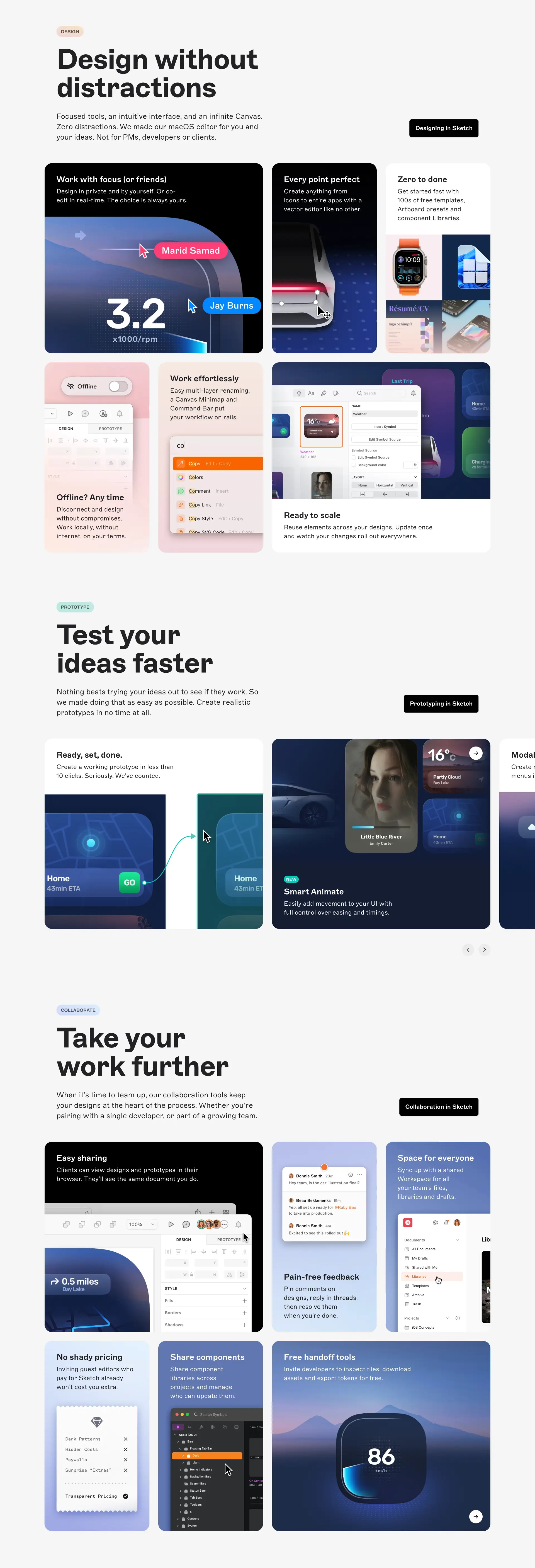 A product features section on a SaaS landing page