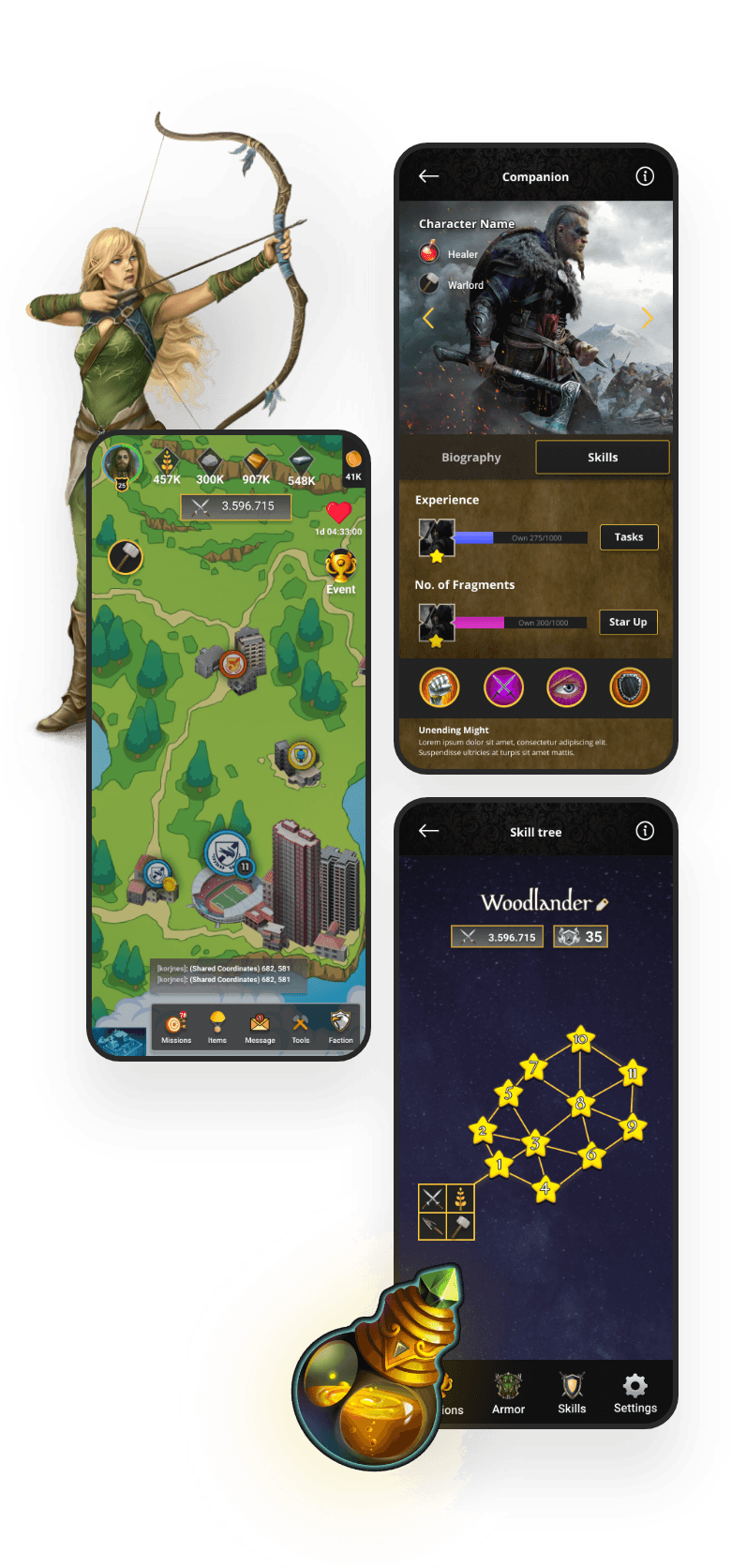 Mobile Screen Designs of this project.