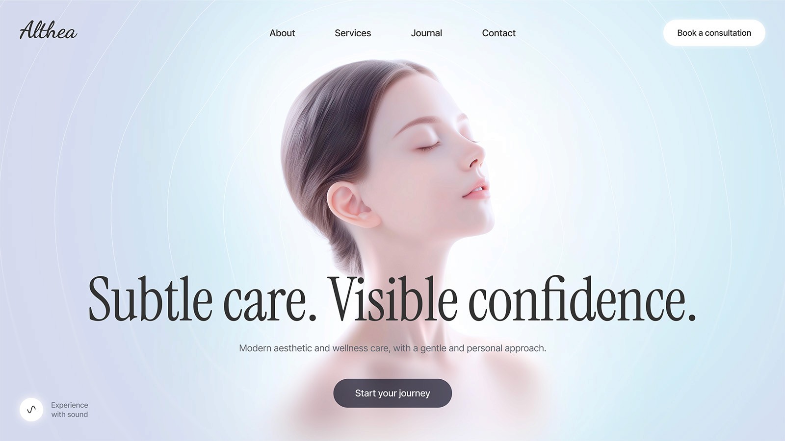 Althea Framer template for aesthetic clinics