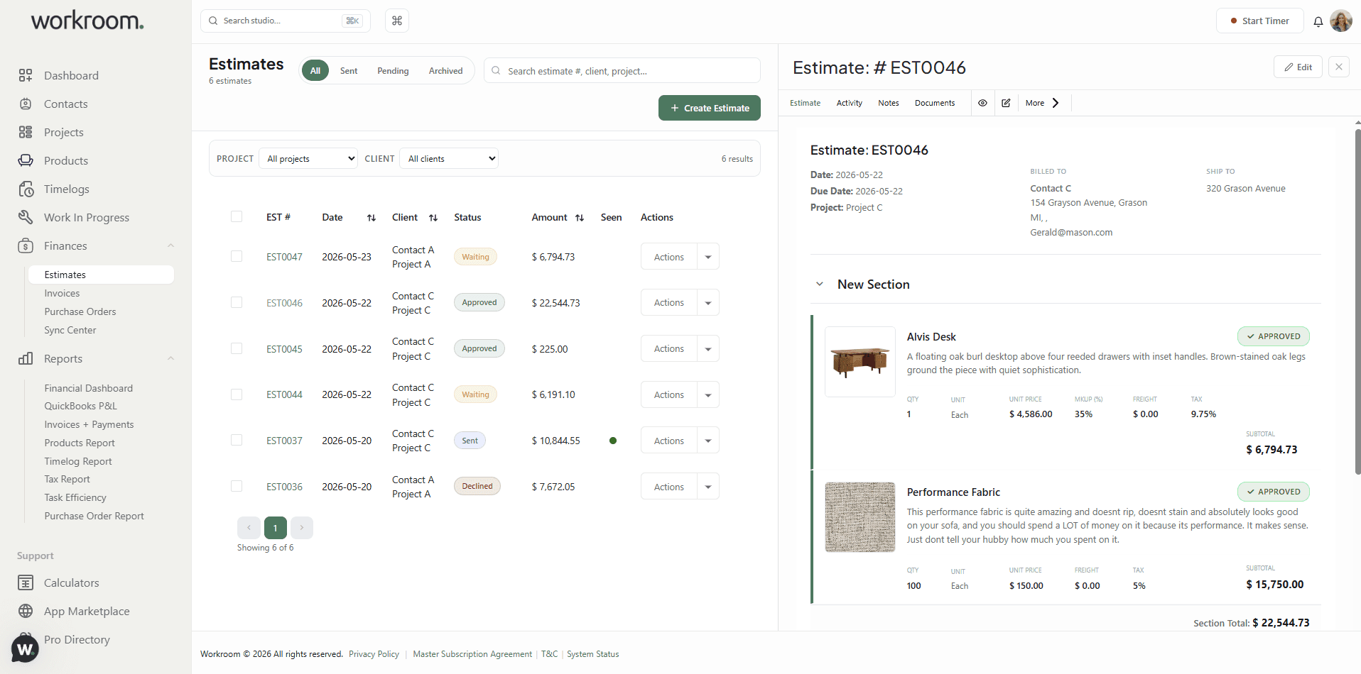 Interior design project management software