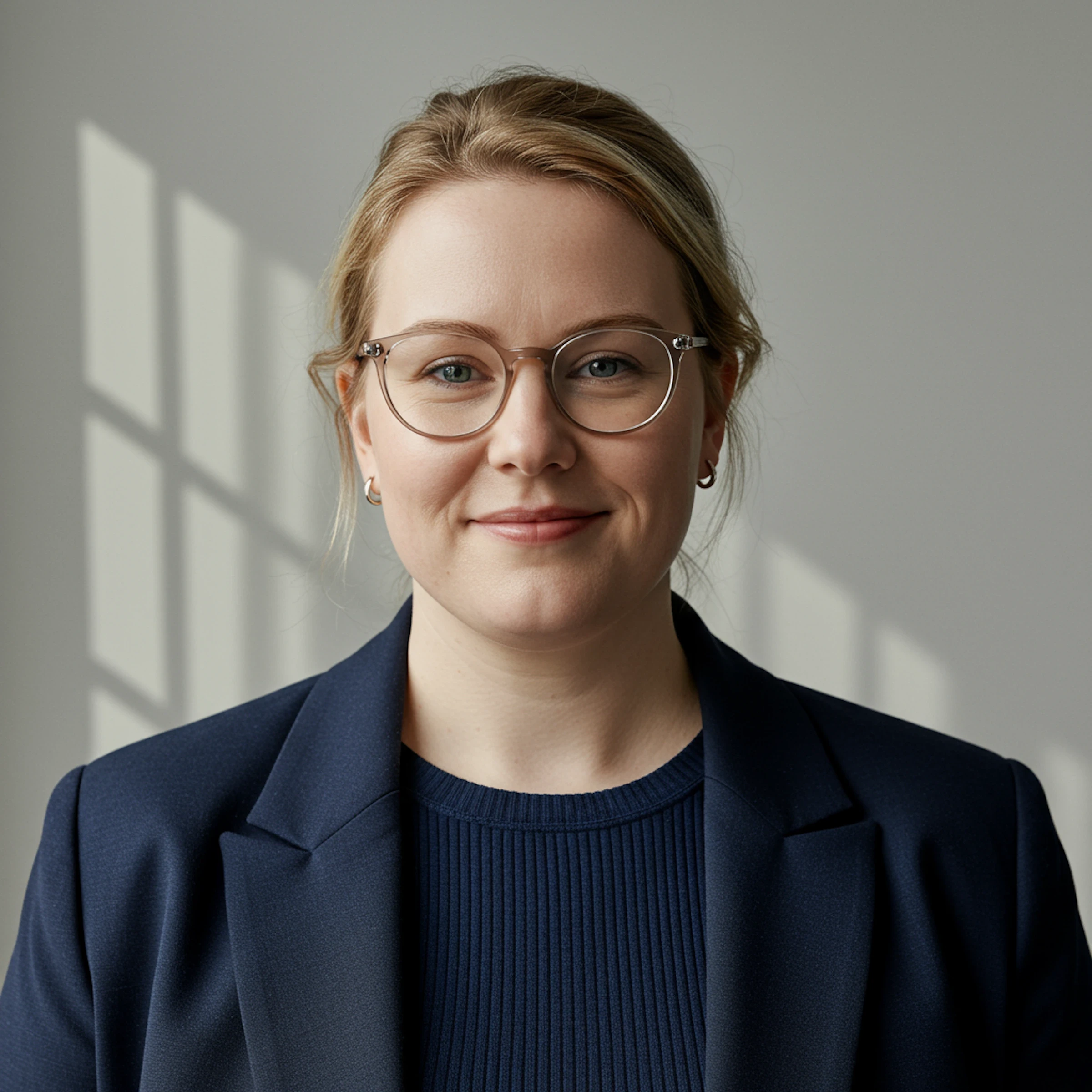 Female team member smiling