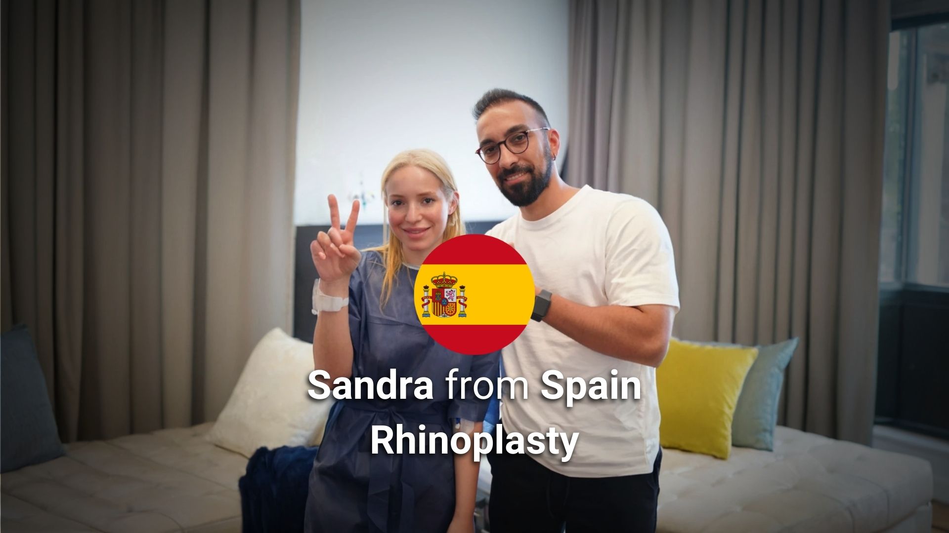 Spanish rhinoplasty patient in Istanbul with Dr.CBS