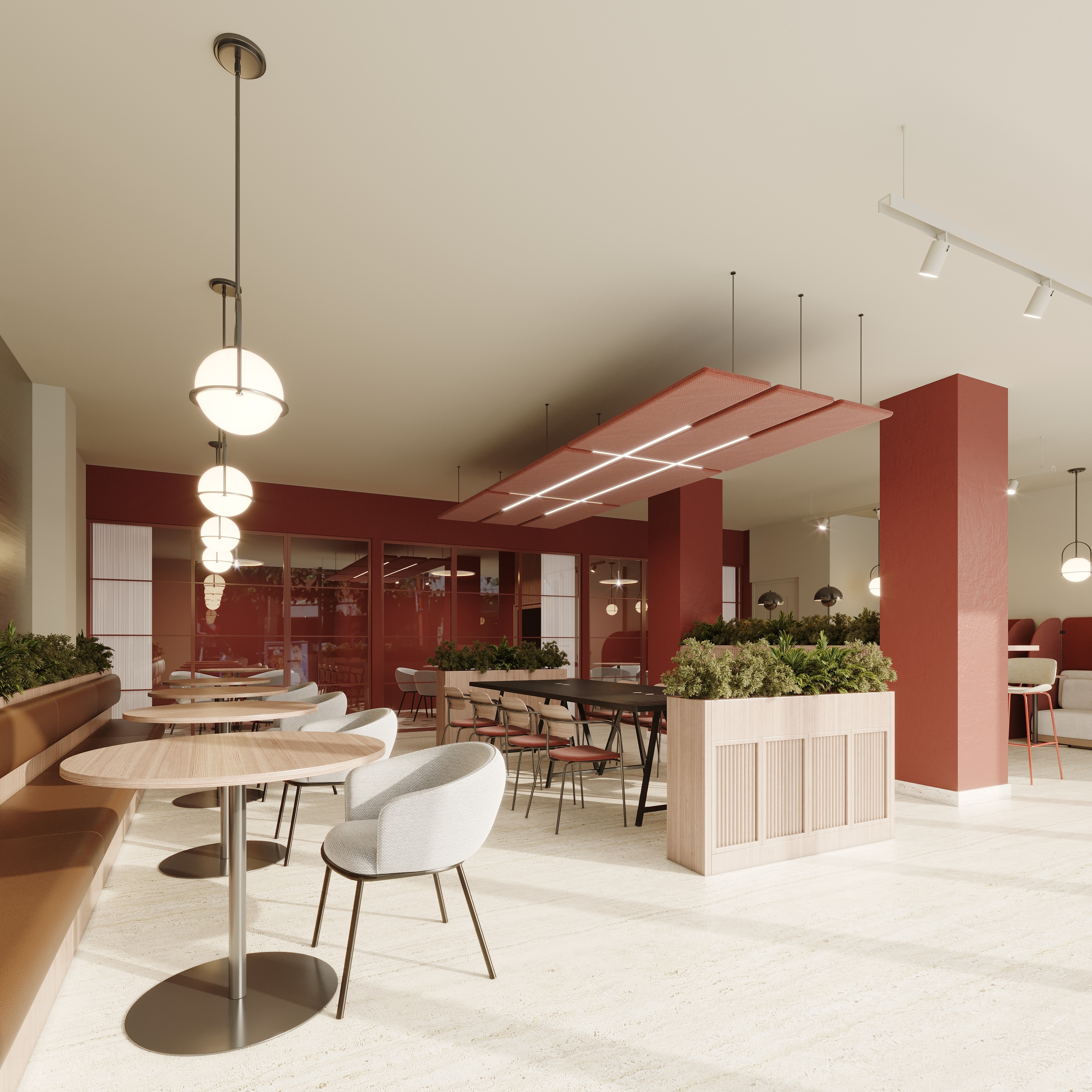 Co-working lounge for residents of luxury student scheme designed by White Circle