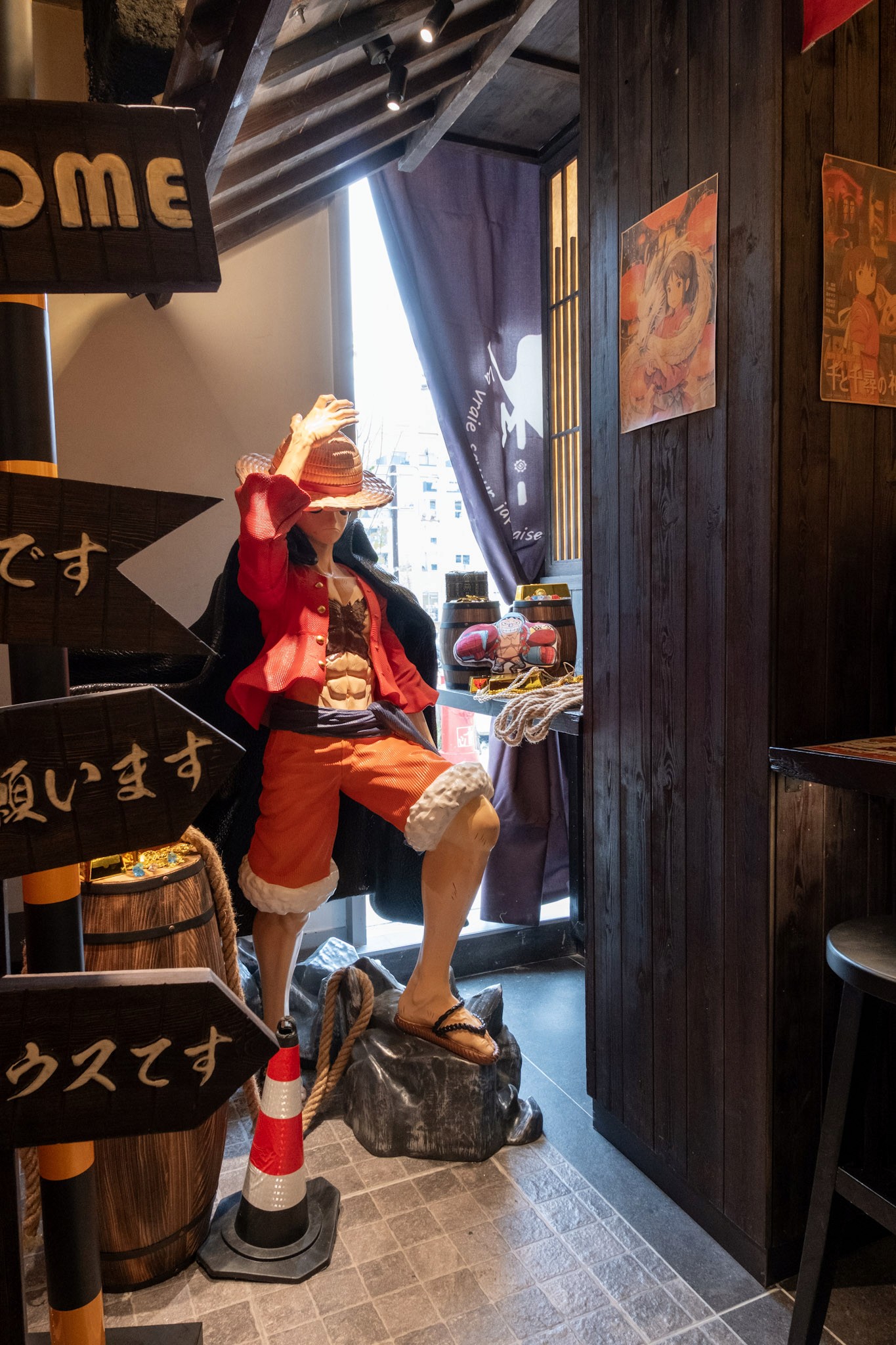 empty table and chairs inside building