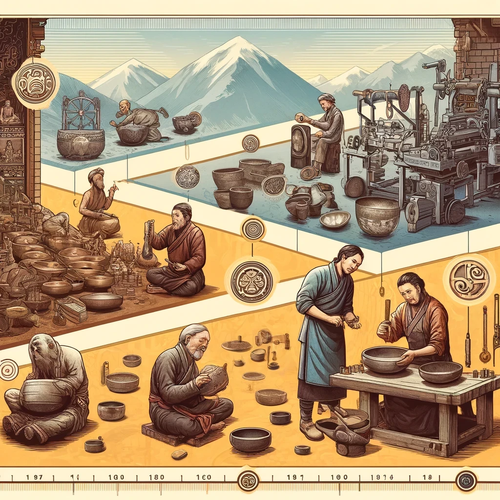 How Tibetan singing bowls are made and their historical origins