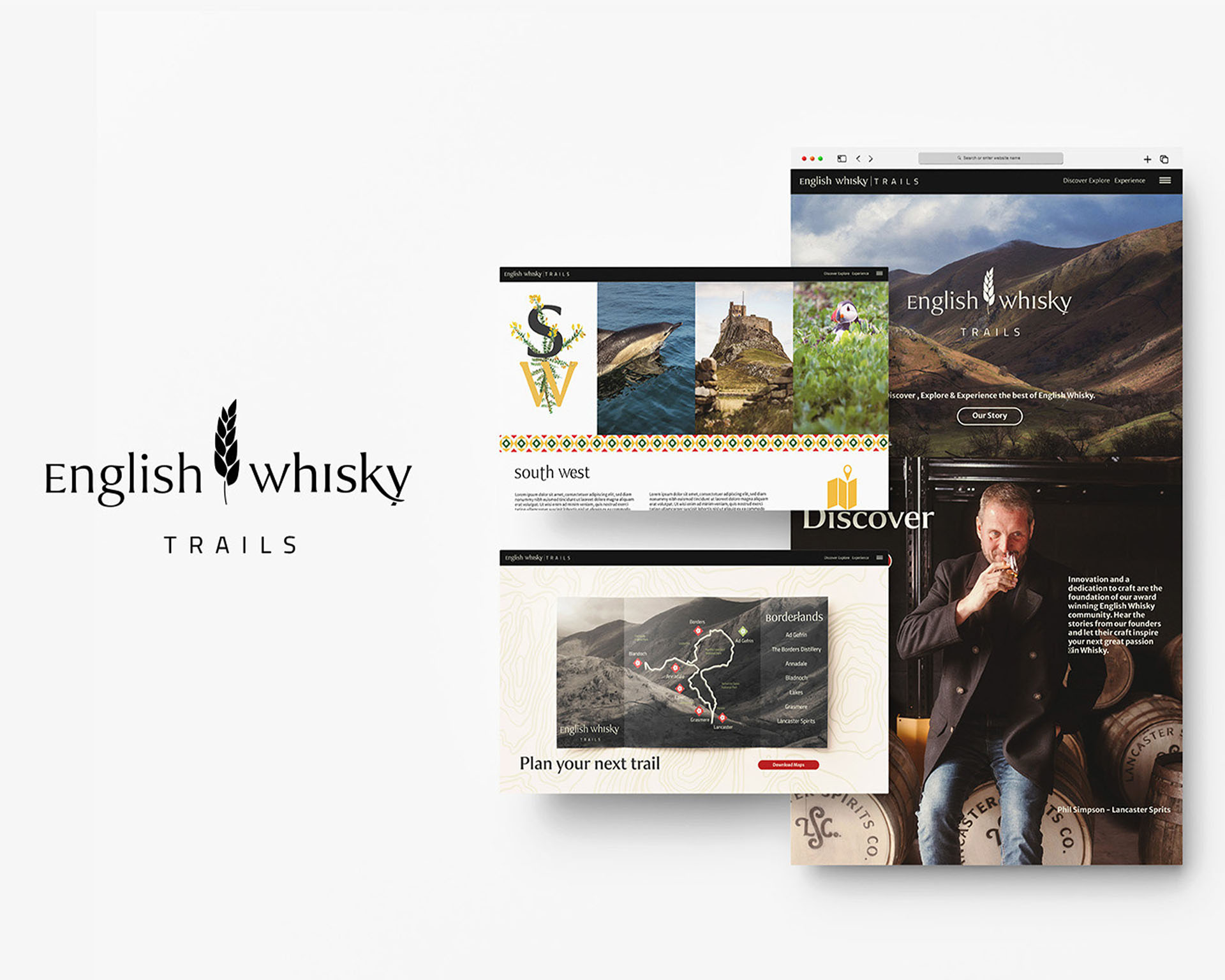 Mock up of the English Whisky Website Concept 