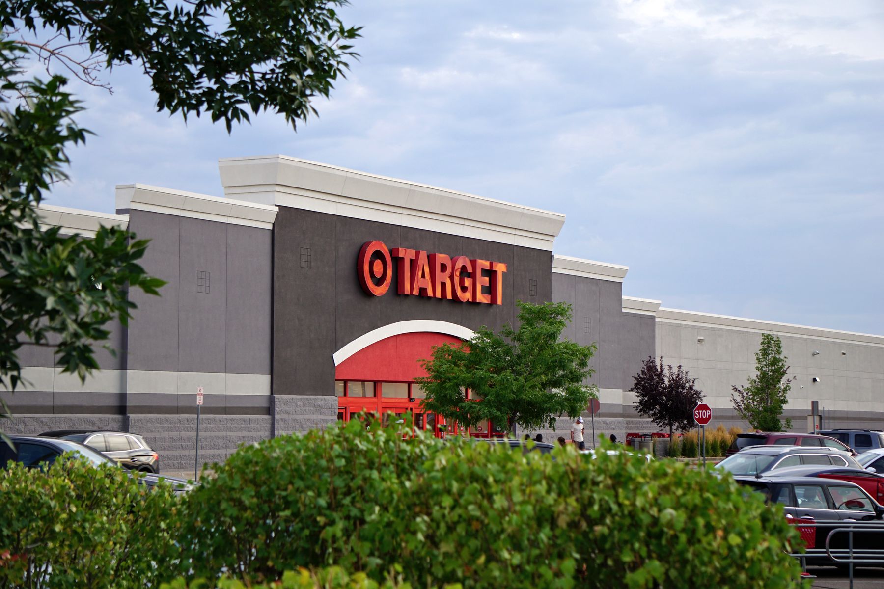 Target store exterior with parking lot