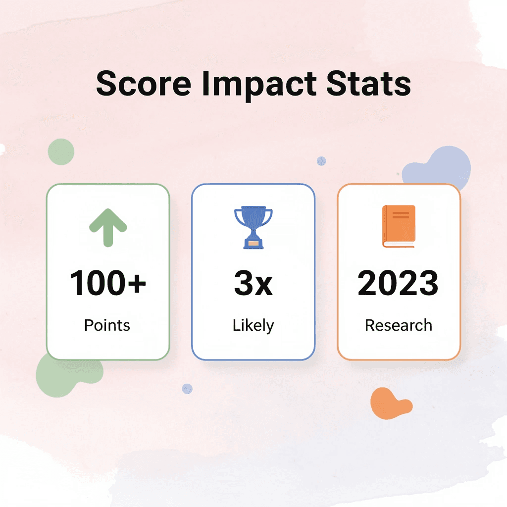 Statistics showing SAT score improvement impact
