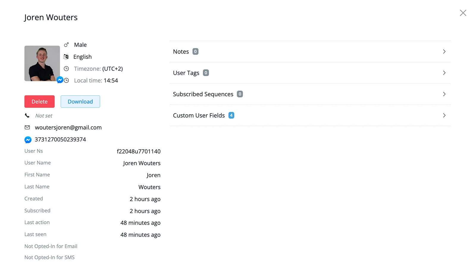 UChat Bot Users Information