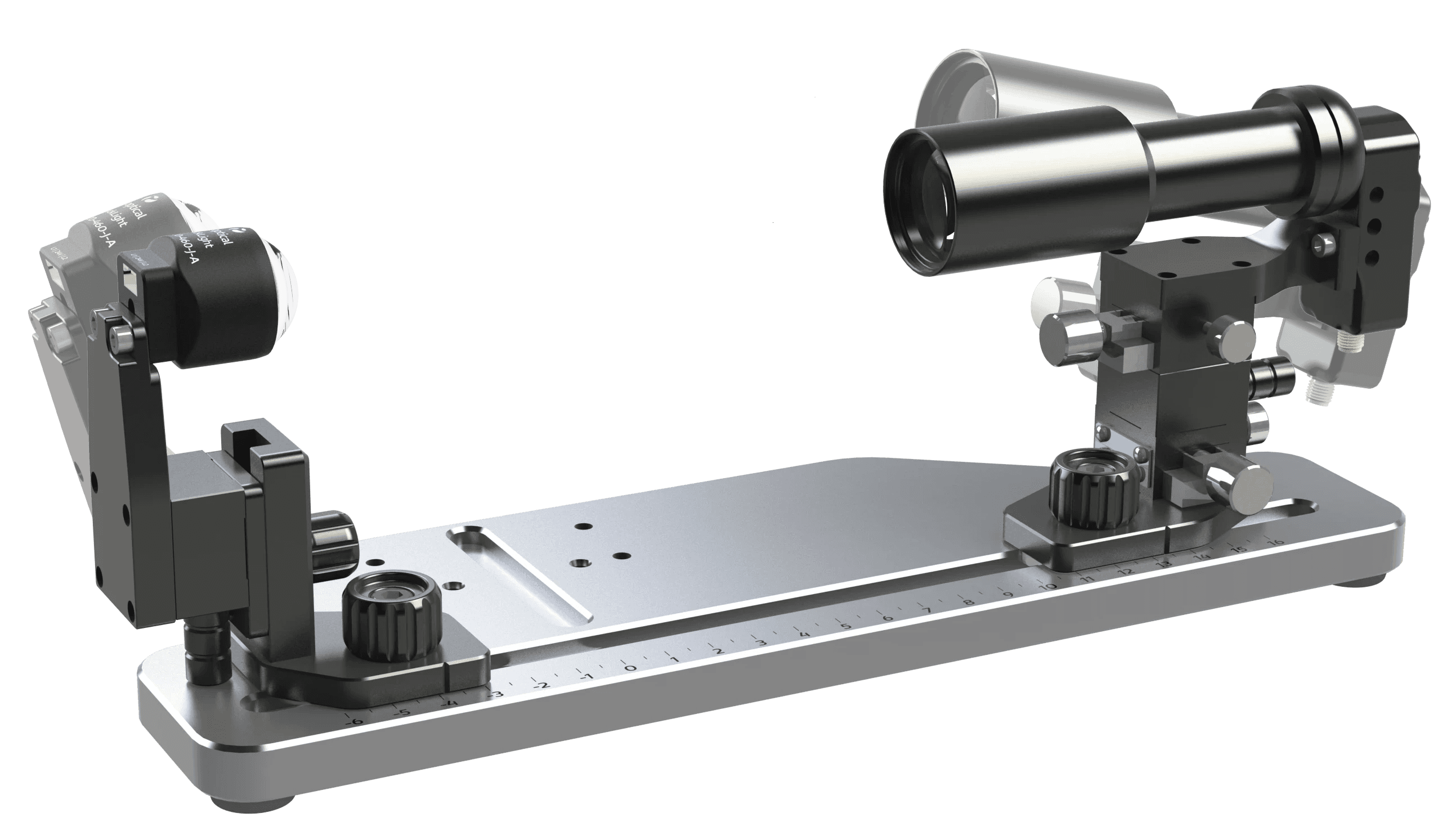 dropwatcher UltiStrobe mounted on an Aluminium Stand with X/Y cross-tables.