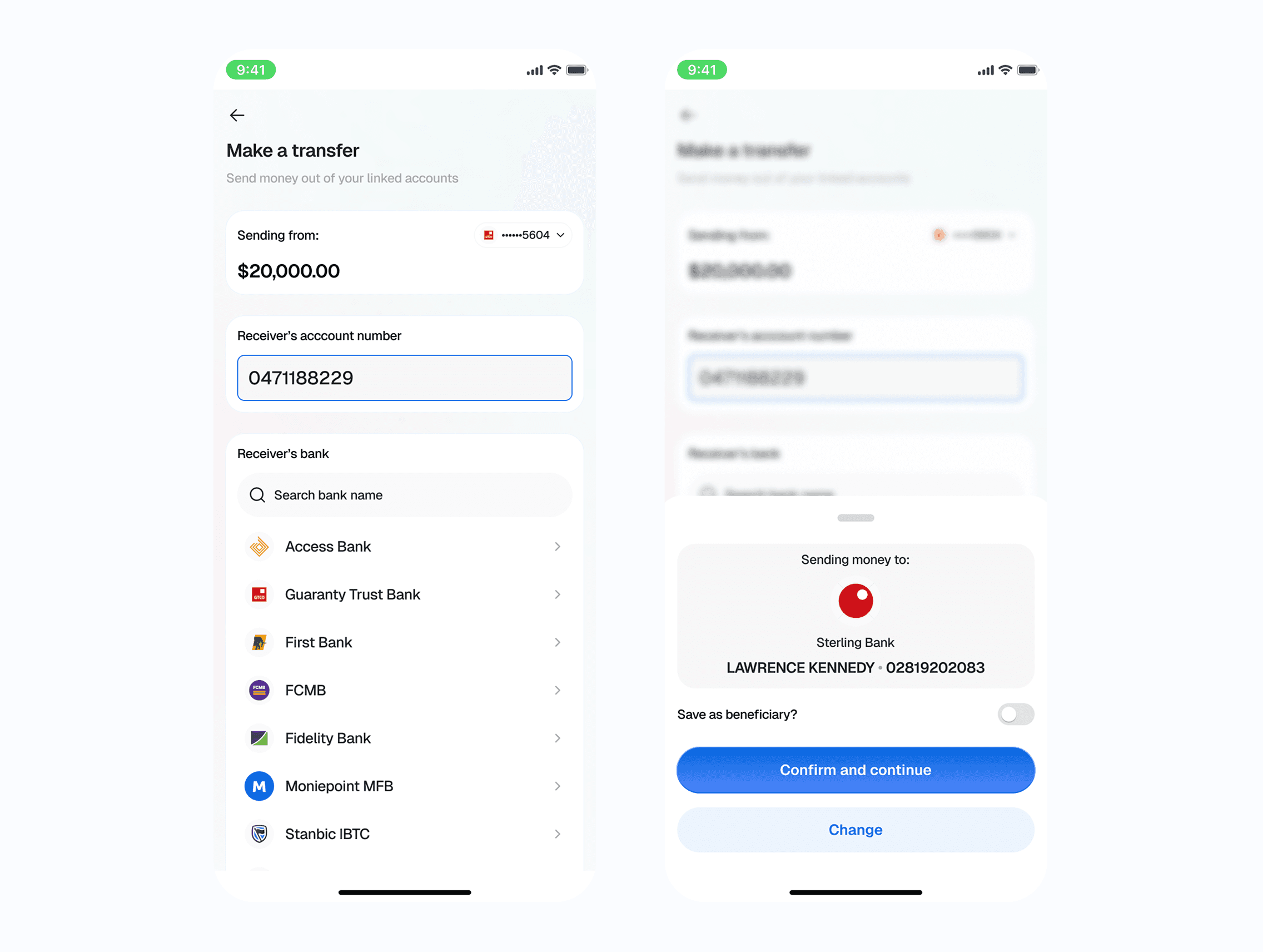 snapshot of ui screens
