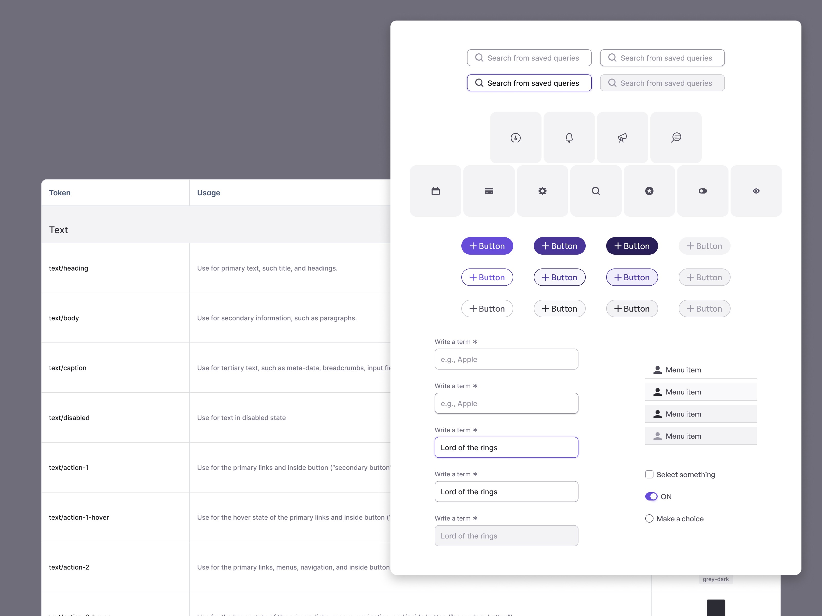 Parwana design system. Design system for a SaaS product. Design system kit