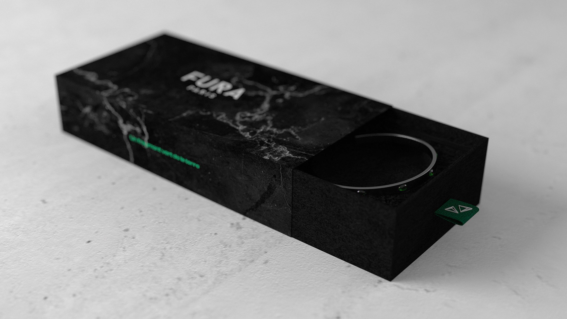 Minimalist coffee can design in hand – black and white packaging with bold typography