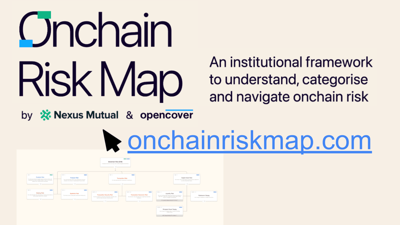 Onchain Risk Map by Nexus Mutual and OpenCover is an institutional framework to understand, categorise and navigate onchain risk.
