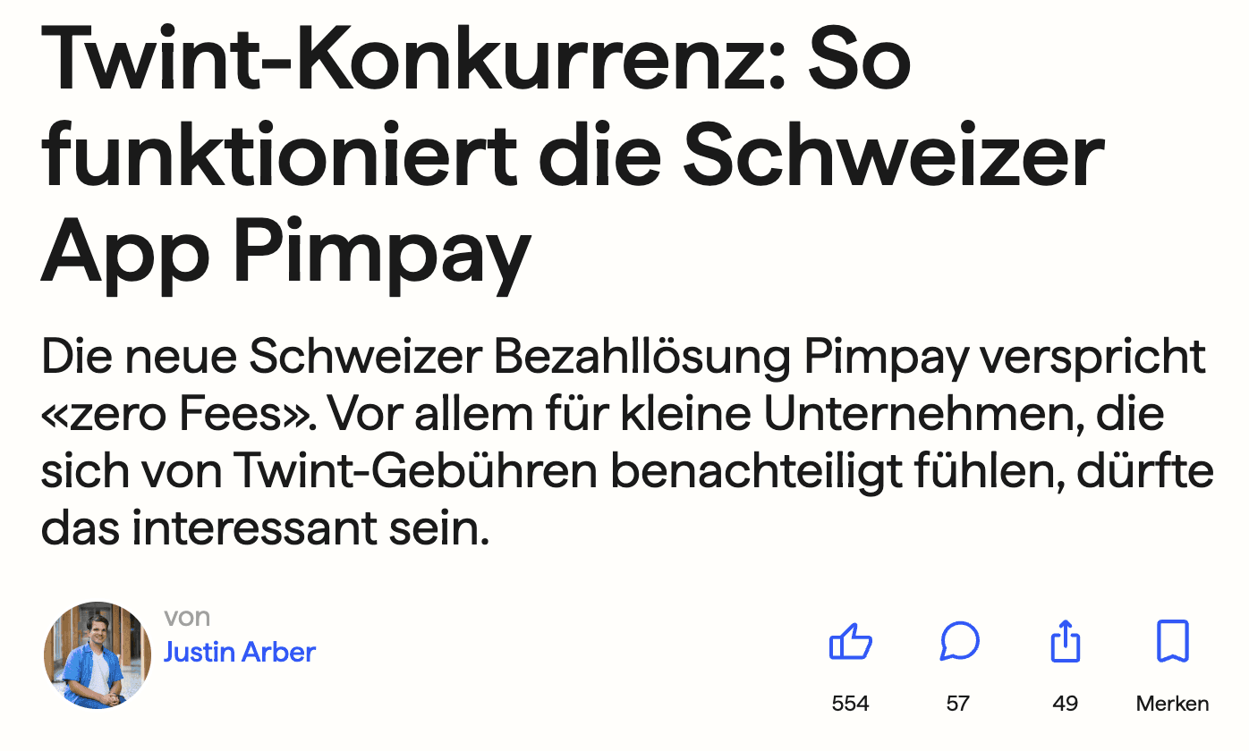 Twint oder PimPay — Händler stehen vor einer neuen Wahl