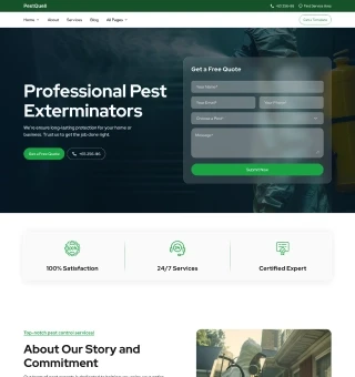 Pest Control Website Template