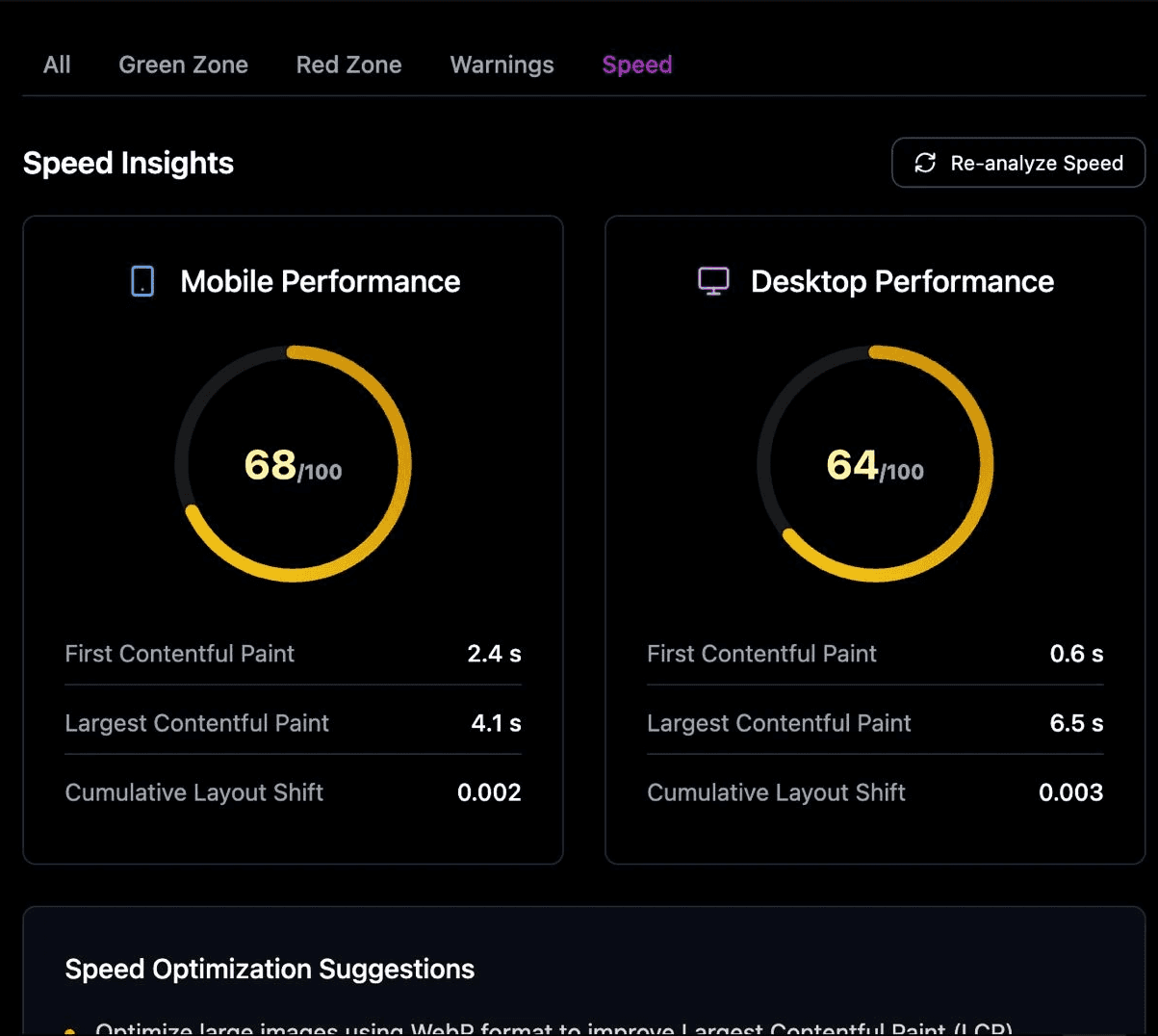 Page Speed Intelligence