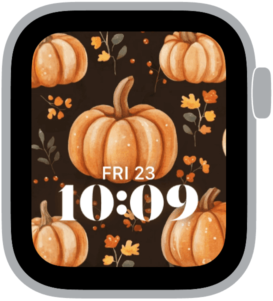 an apple watch face from the fall patterns collection