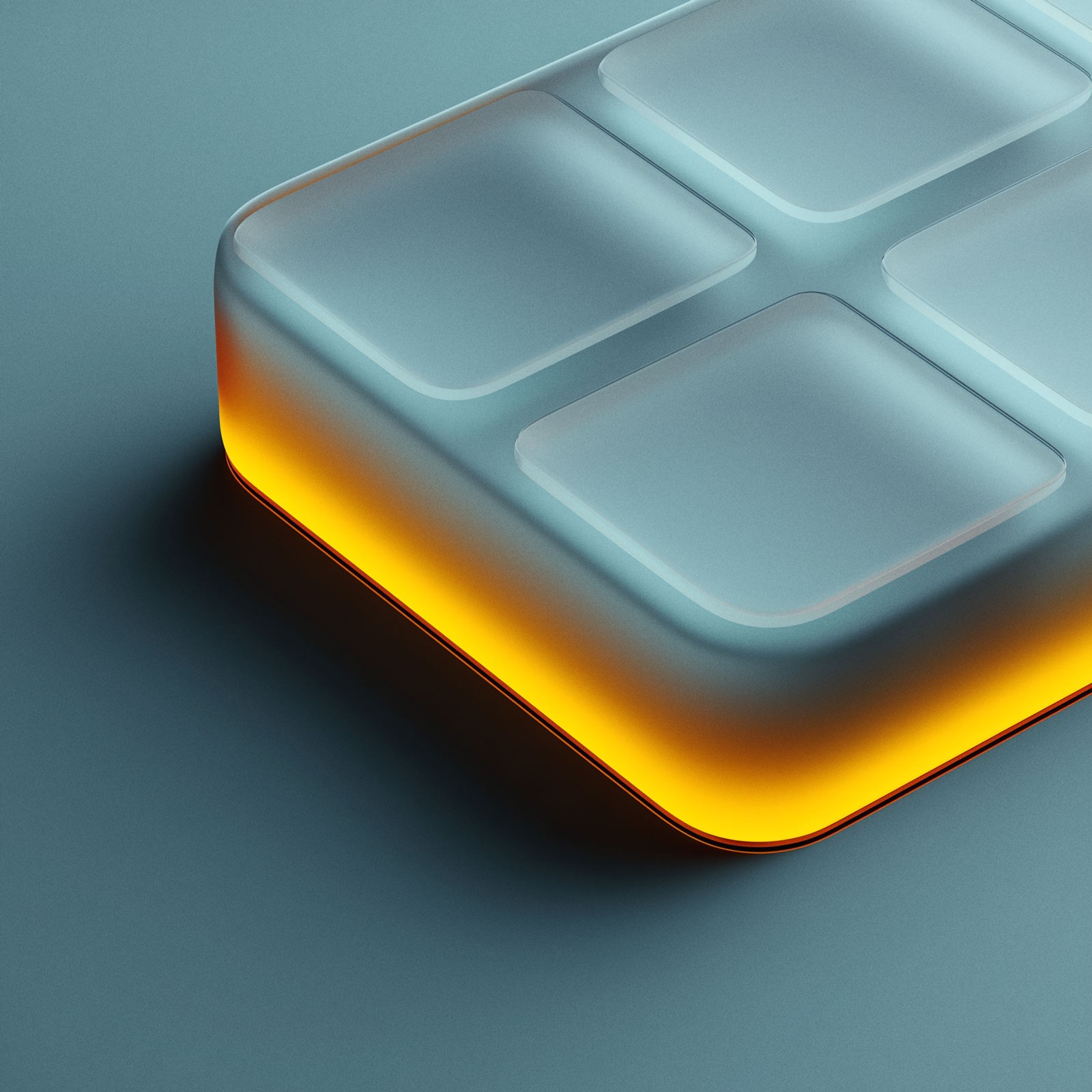 Layered rectangular blocks with yellow accent edge