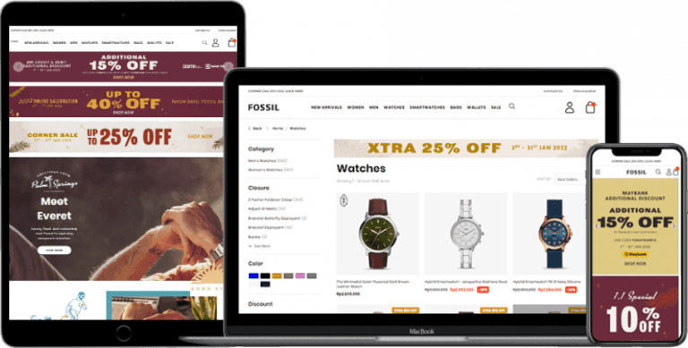 Fossil page on multiple devices