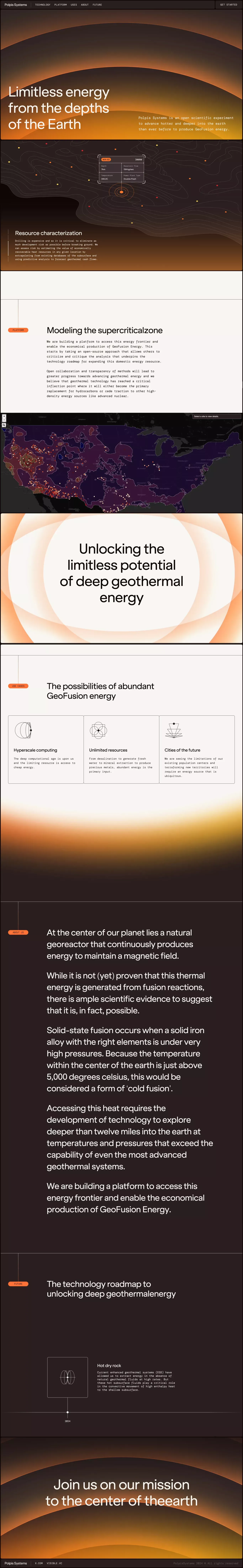 Polpis landing page screenshot showcasing Tech and Nature design