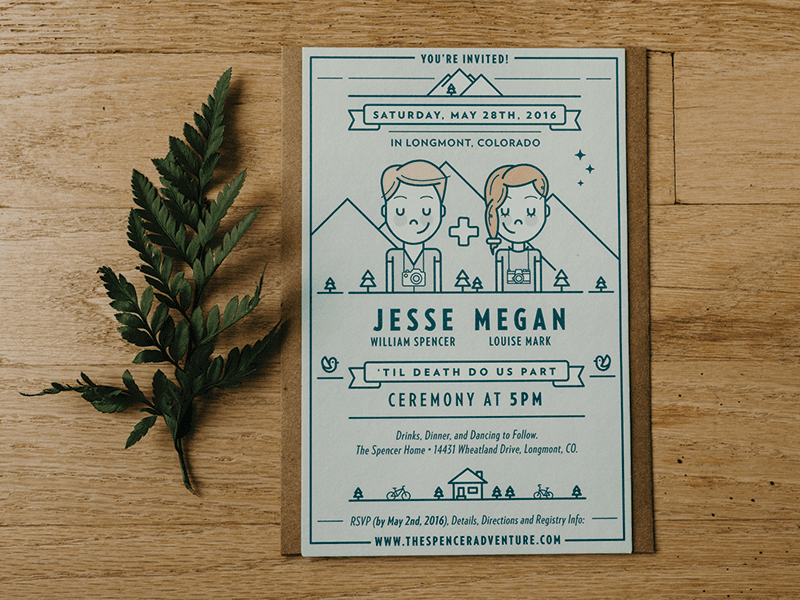 Jesse W Spencer Jesse and Megan Wedding Invites Creative Archive