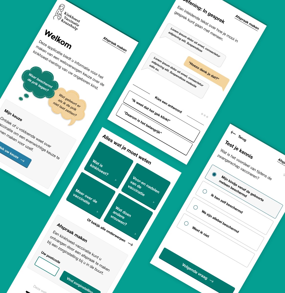 The brainstormed sitemap (it's in Dutch)