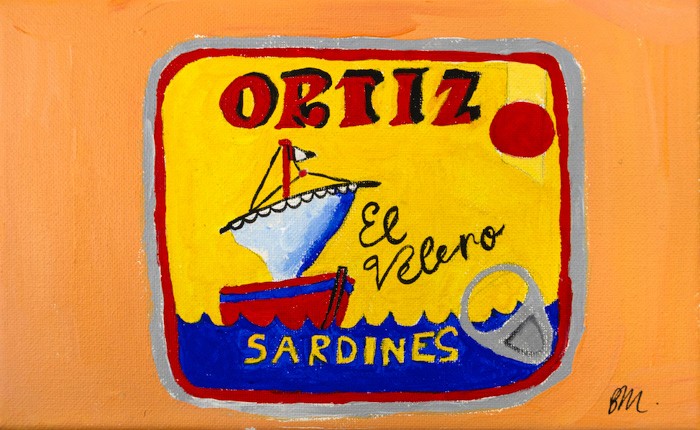 painting of a sardine can