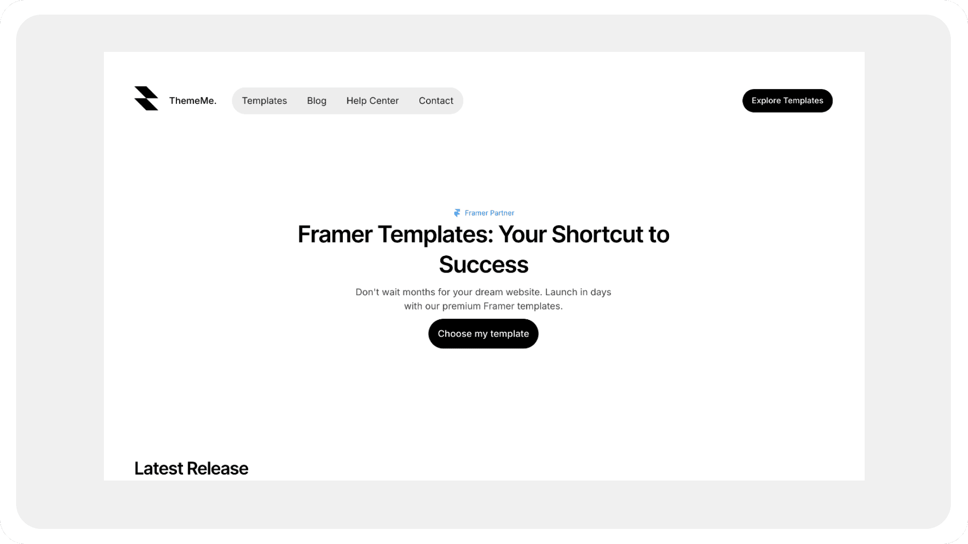 Framer Template Store