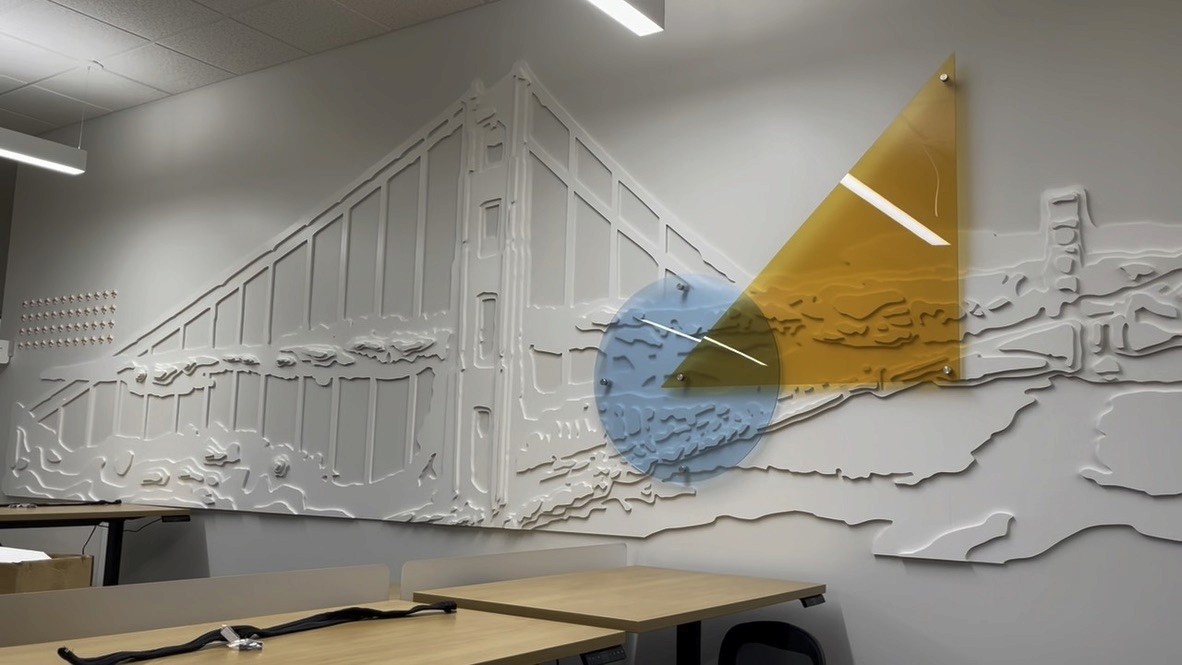 a16z SF office 3-dimensional installation 