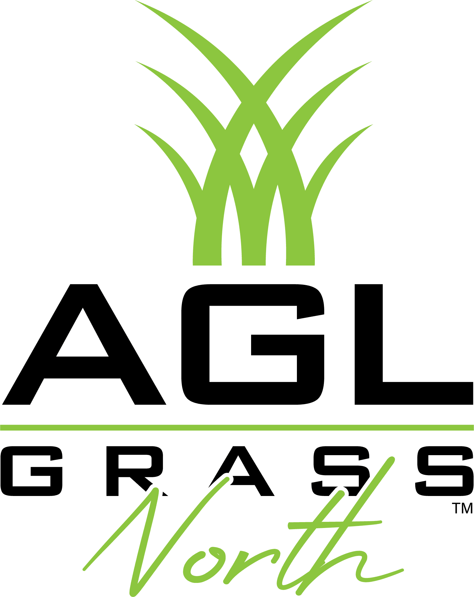 AGL Grass North's premium artificial turf logo.
