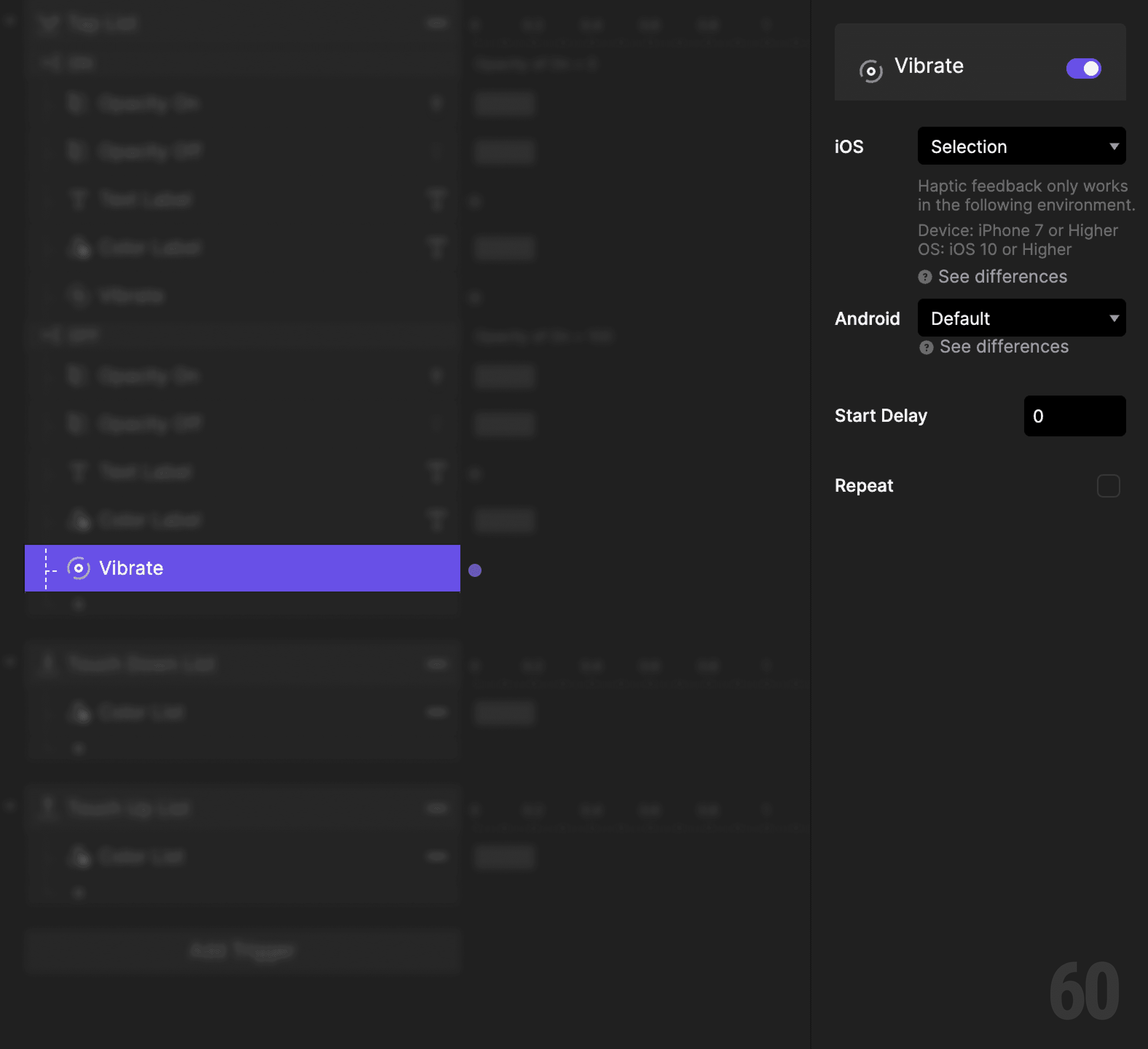 This is a screenshot of Step 13: Add haptic feedback.