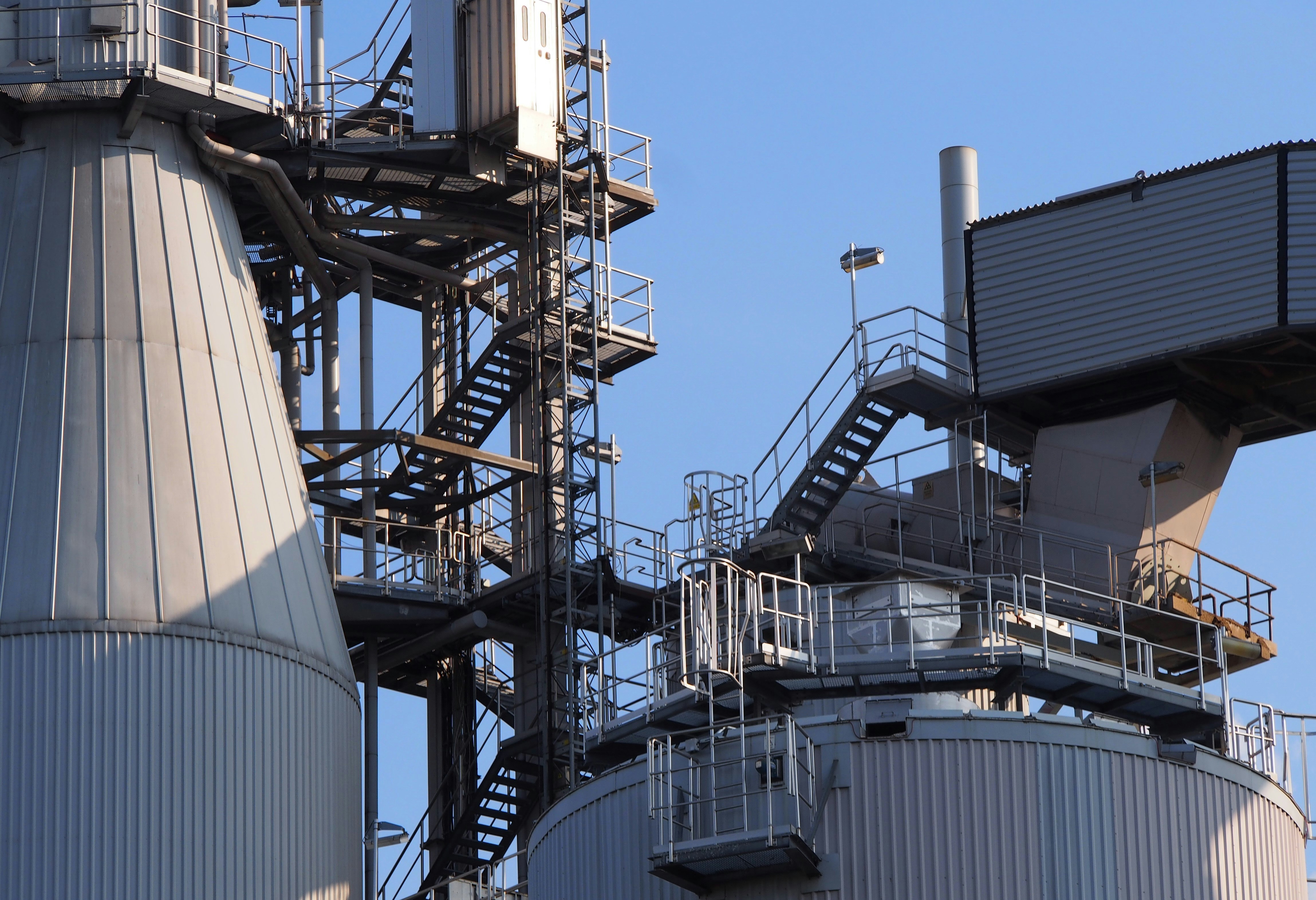 white and gray metal building