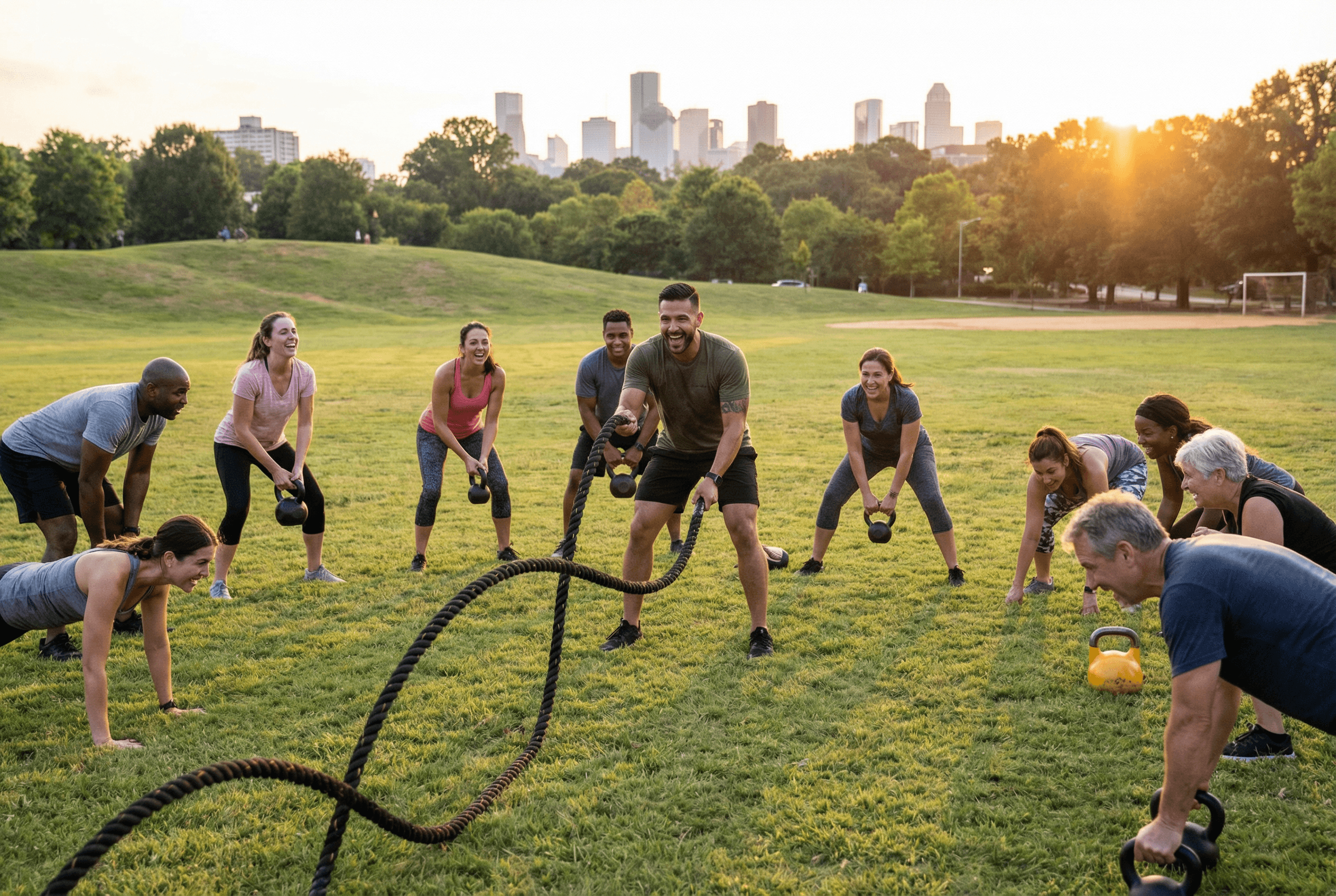 an Outdoor Fitness Class