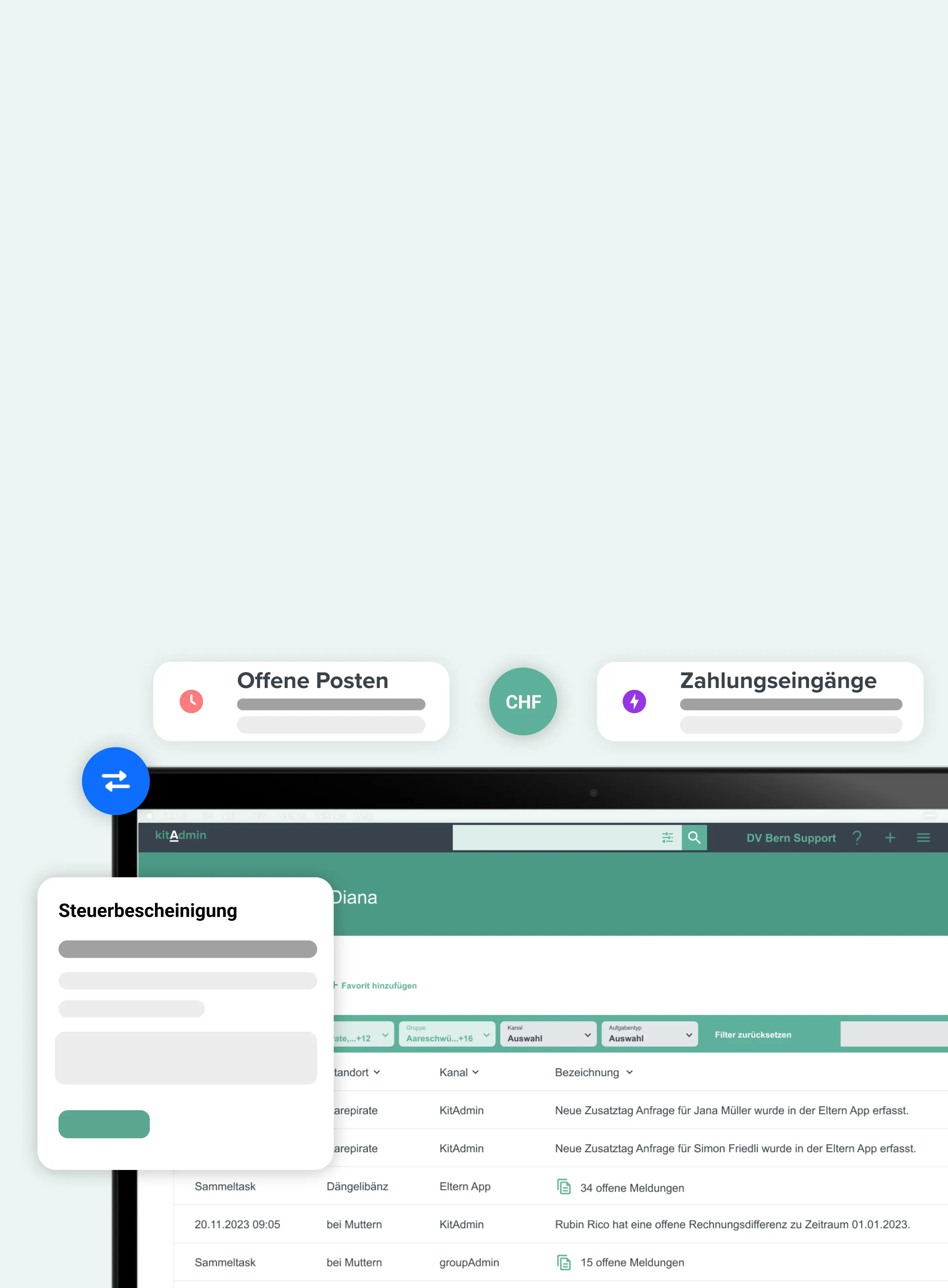 kitAdmin erleichtert die Kita-Abrechnung, indem die komplette Faktura an einem Ort geschieht