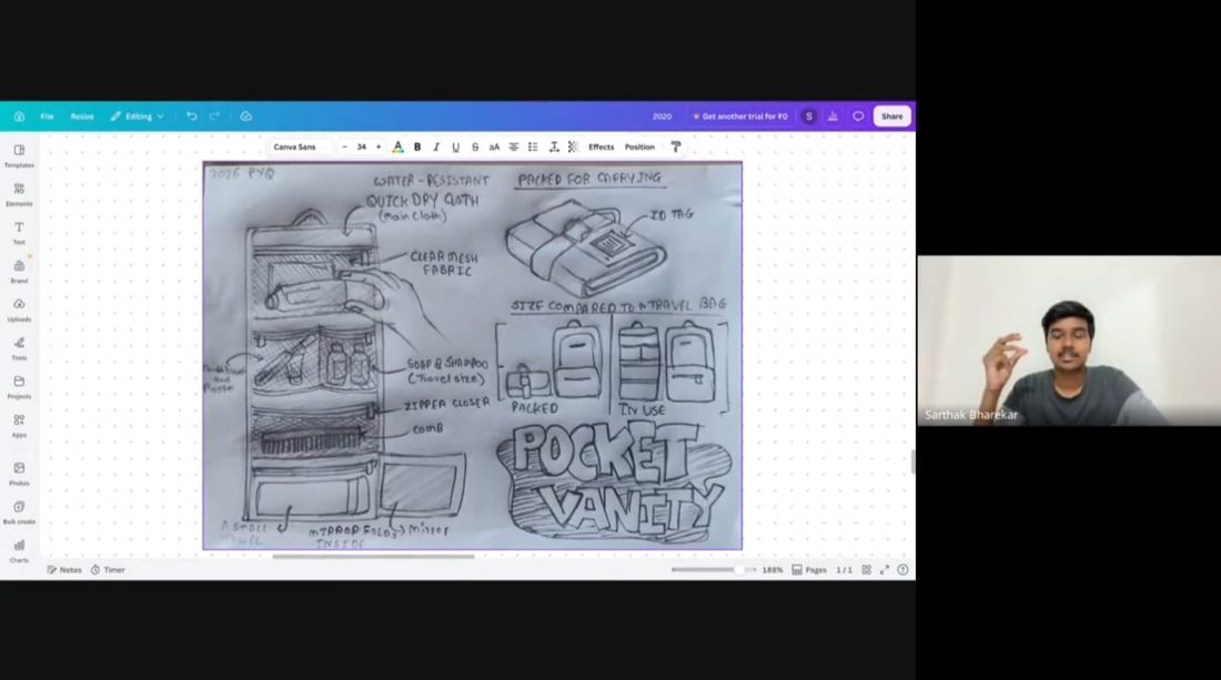 A DDM mentor marking a student's Part B sheet on a live call