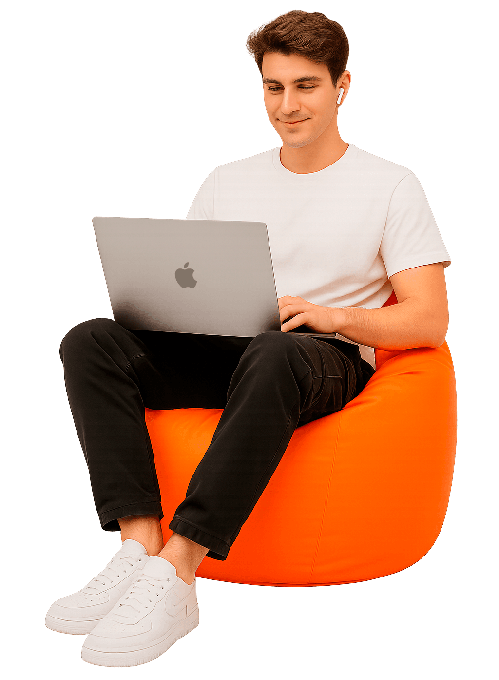Man Using Laptop