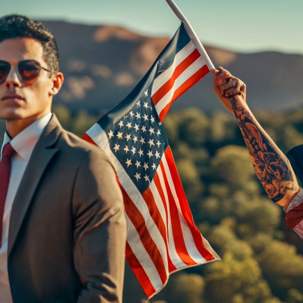 U.S., Canadian, and Mexican flags displayed together, representing the countries participating in the TN Visa program.