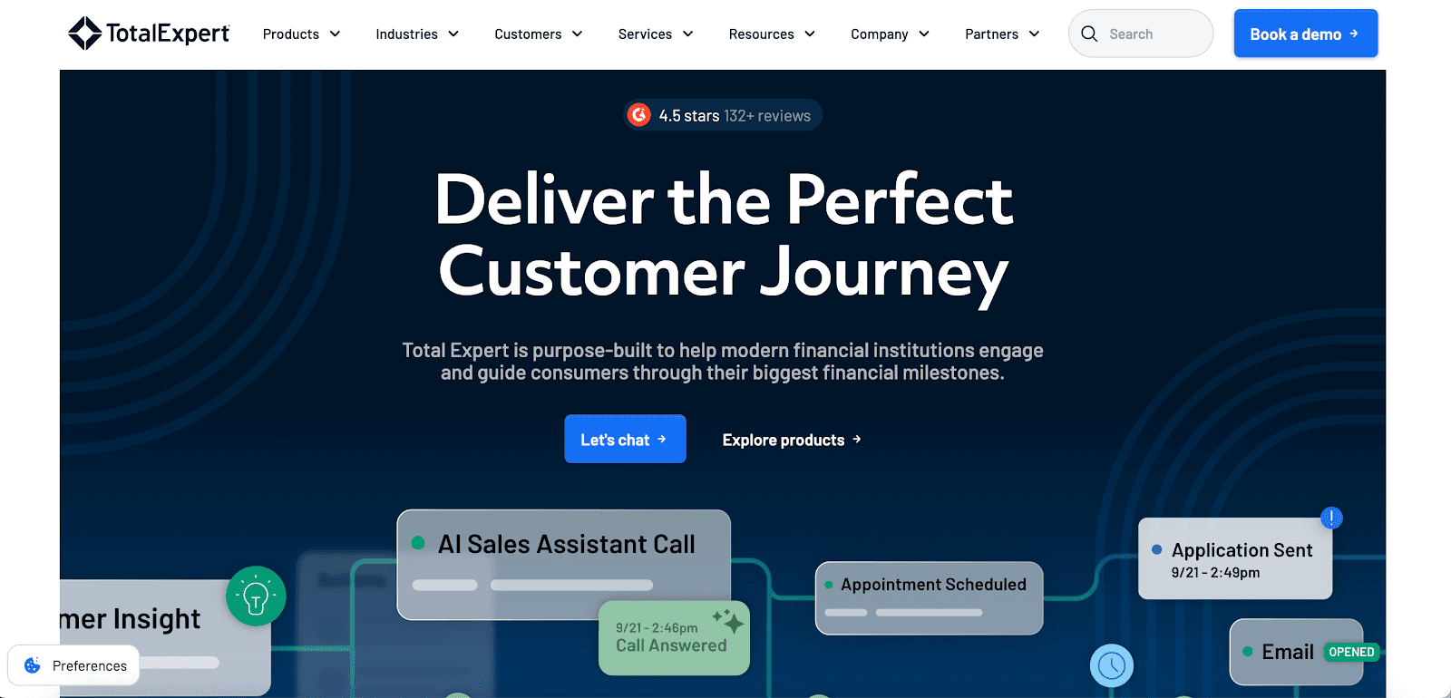 Total Expert wesbite homepage