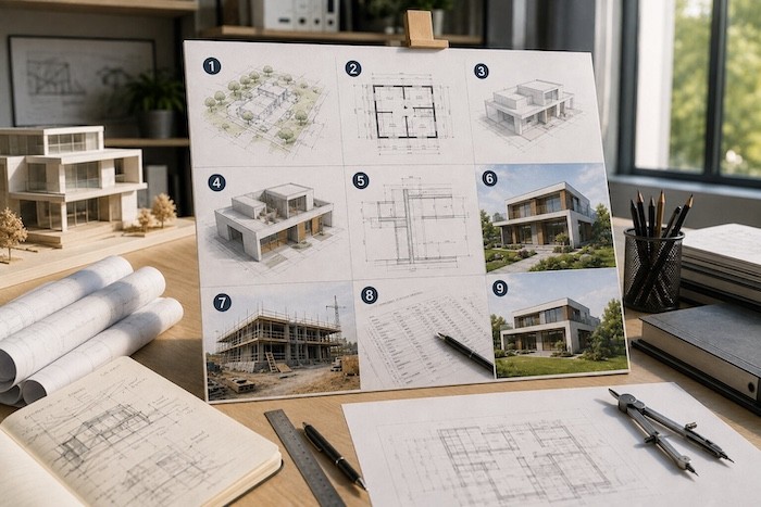 Welche 9 Leistungsphasen gibt es in der Bauplanung nach der HOAI?