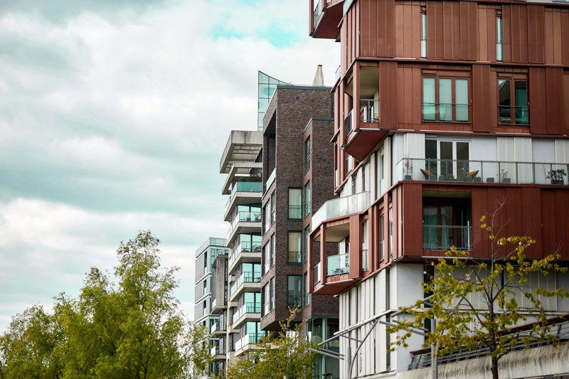 Eigentumswohnungen in Hamburg in typischer städtischer Bebauung