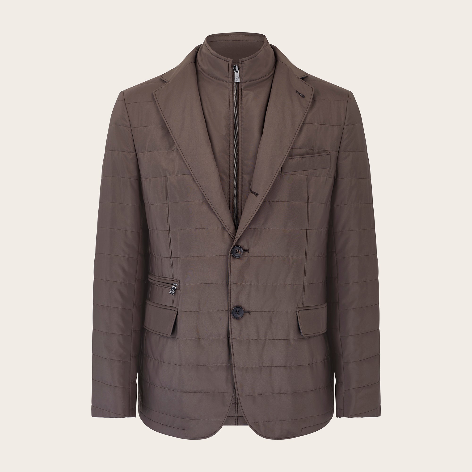 Taupe water - repellent jacket - Mandelli UK