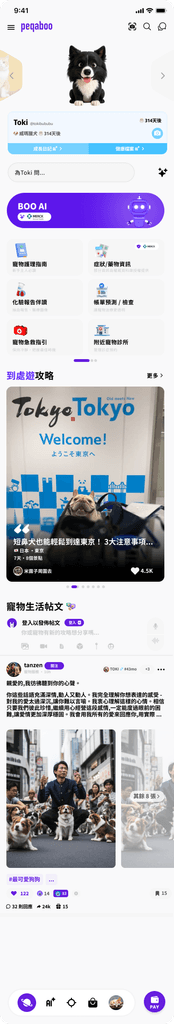 Peqaboo ai pet app home page