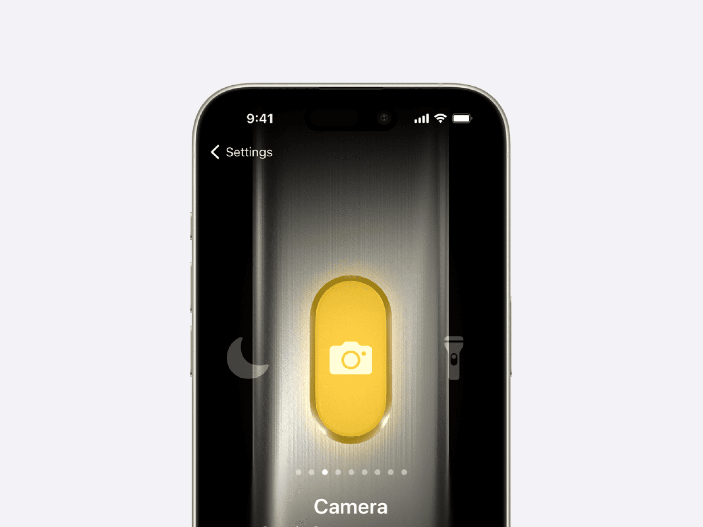 Action button settings on iPhone 15 Pro