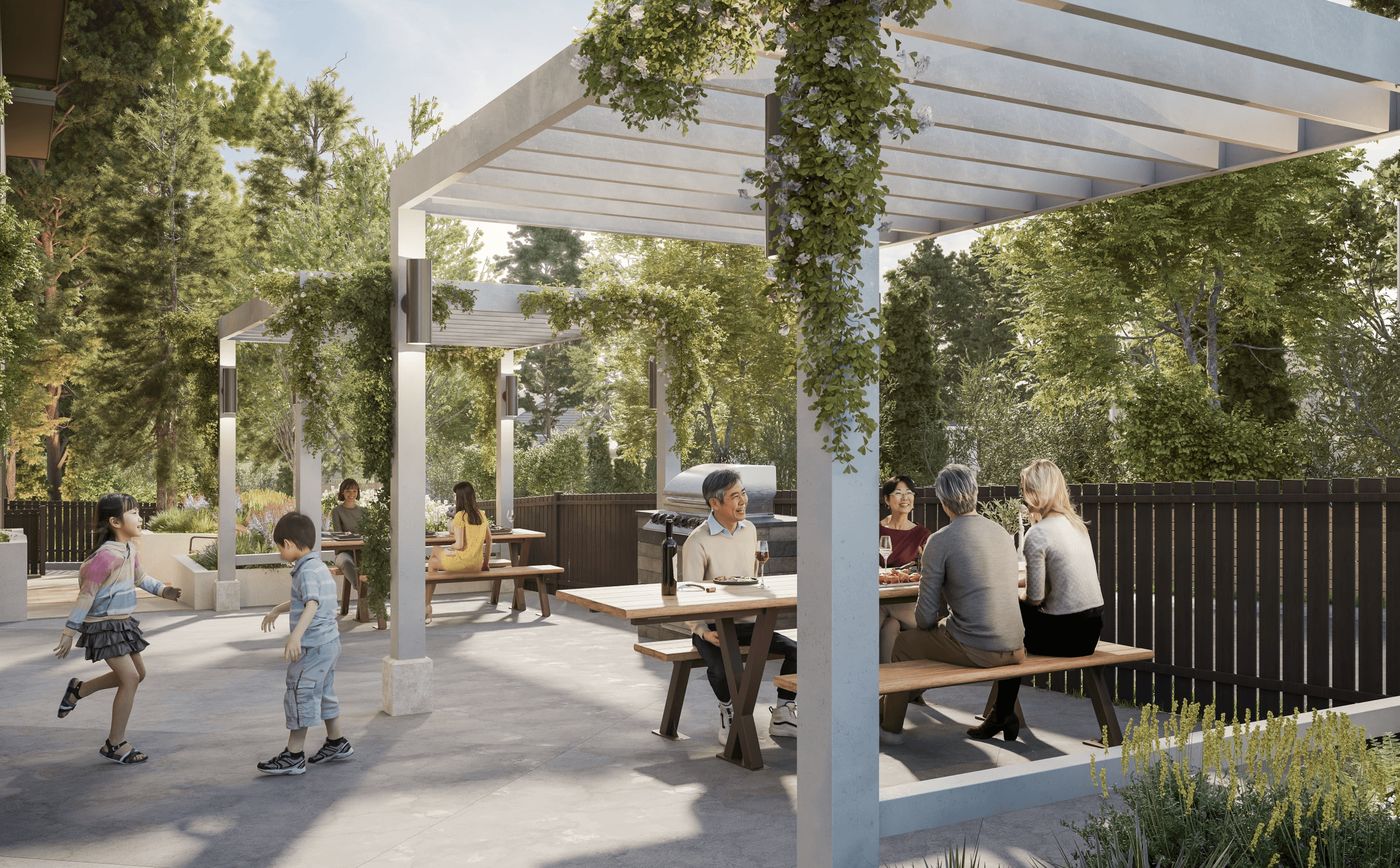 Harriswood Social Courtyard Rendering