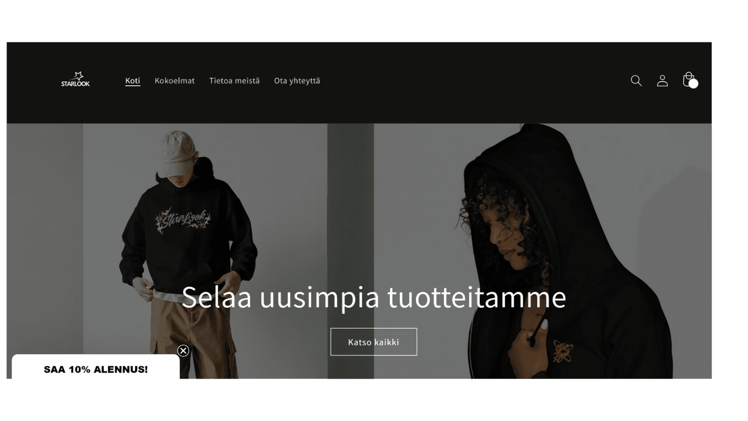 Verkkokaupan hero-osio