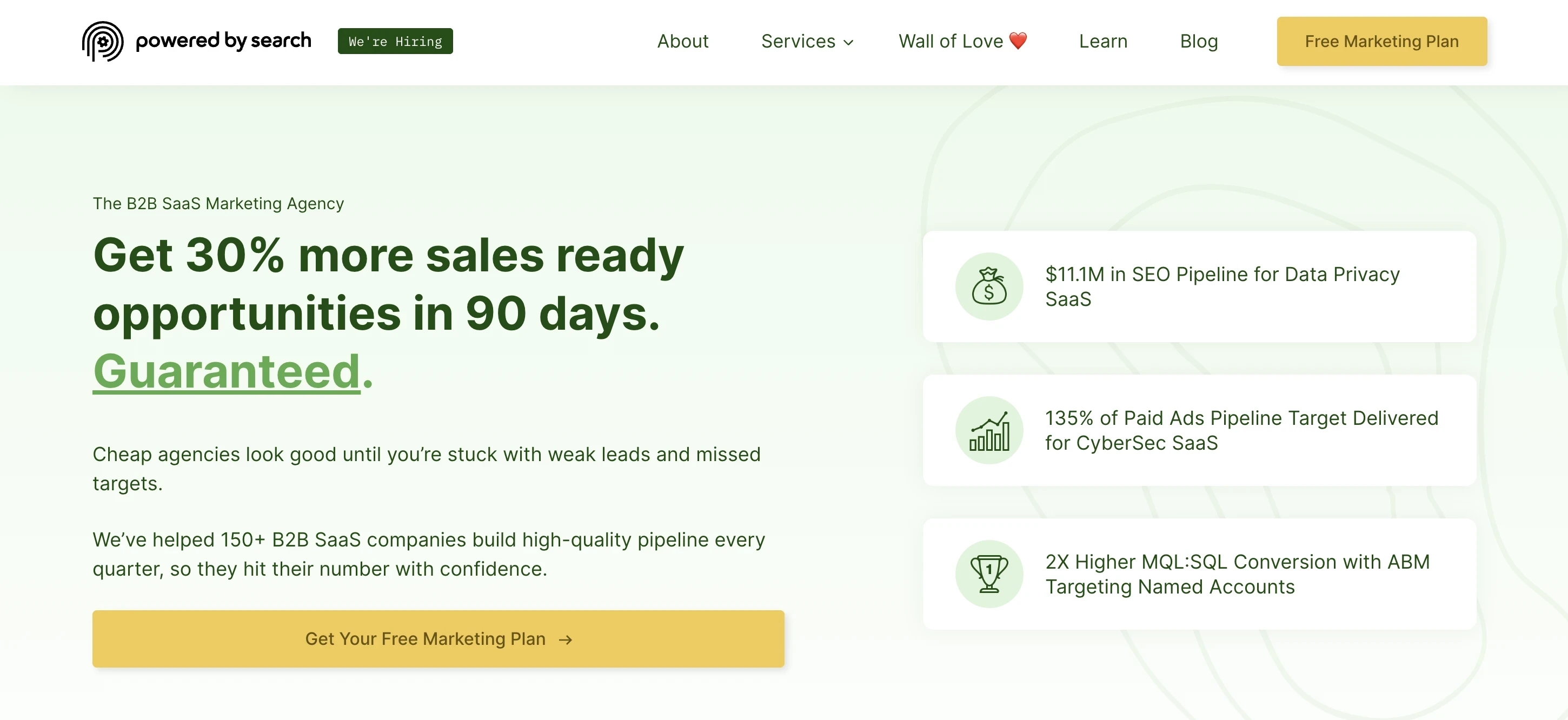 Powered By Search homepage