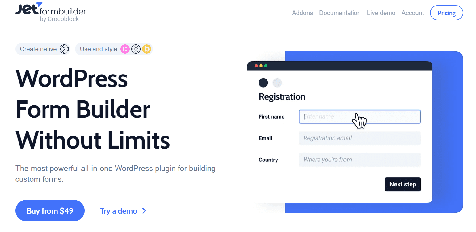 JetFormBuilder home page