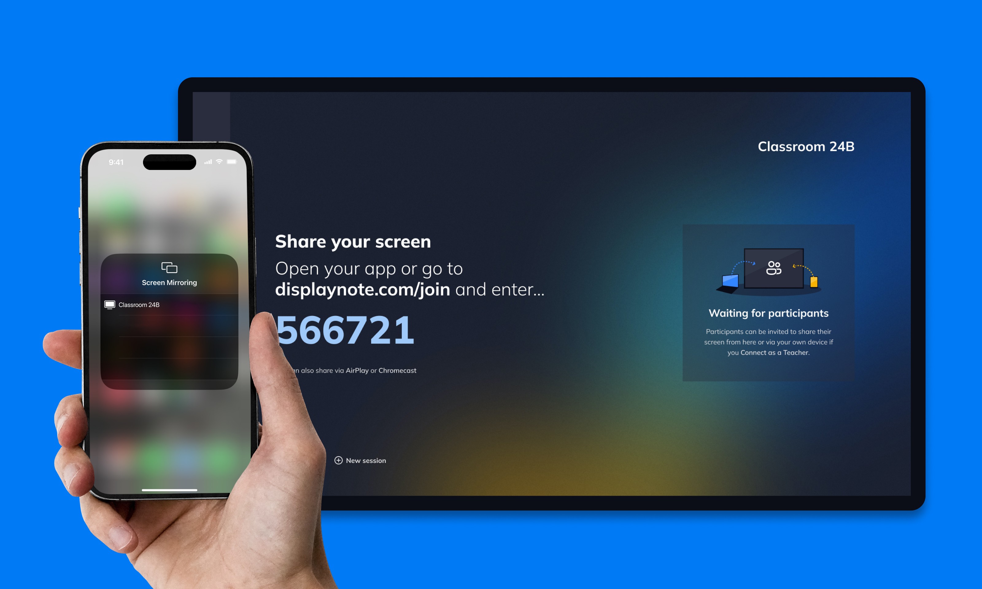 Discovering a main display using AirPlay BLE