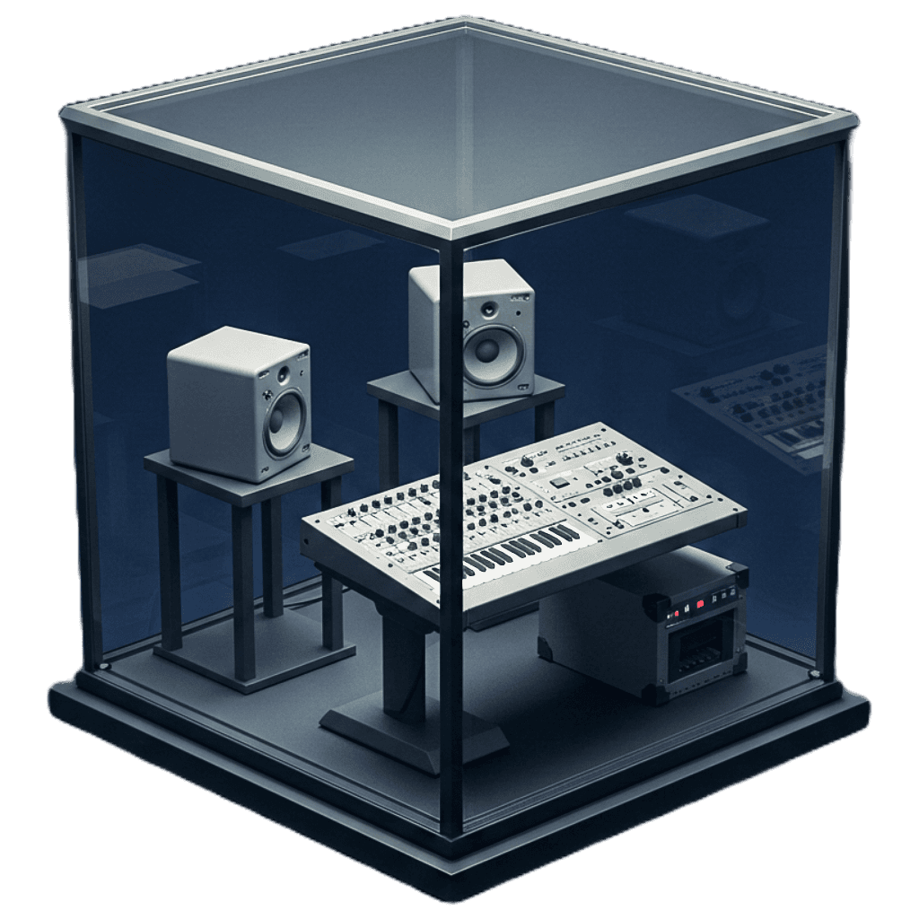 Professional Audio Recording 3D Illustration